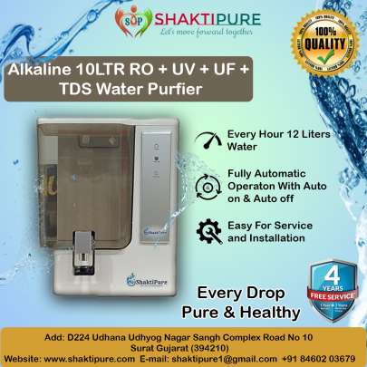 Alkaline 10LTR + UV + UF + RO + TDS Water Purfier 0