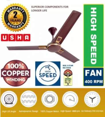 USHA Swift 1200 mm 3 Blade Ceiling Fan 1